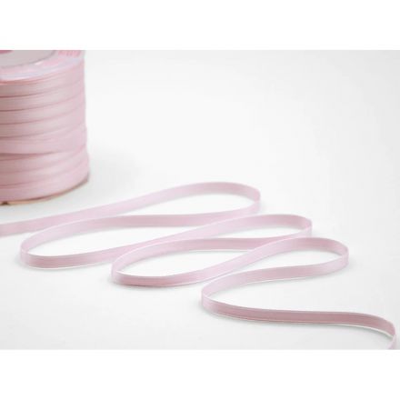 Baby pink double satin ribbon 6 mm